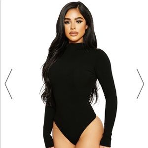 Black long sleeve bodysuit